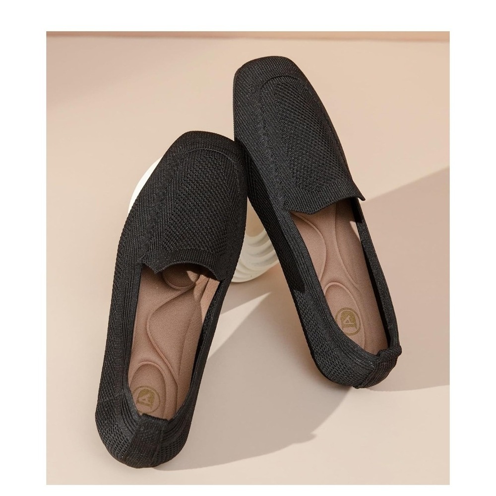 Womens Knit Loafers Comfortable Slip‎ On Flats Casual Walking Shoes